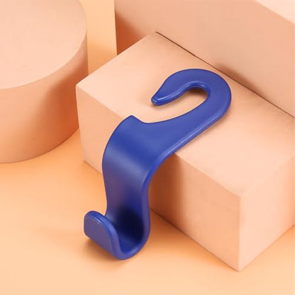 4 Pack Car Seat Headrest Hooks for Vehicle Seats (Blue)