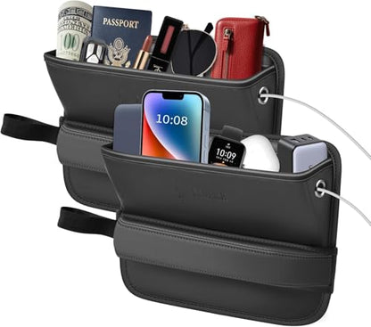 Car Seat Gap Filler Organizer (B-Pro Car Seat Gap Fille-Black-2Pack)