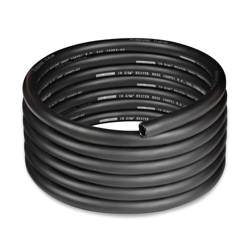 5 16" Heater Hose Coolant Radiator Straight 100PSI SAE 20R3 15FT Black (5/16 15FT)