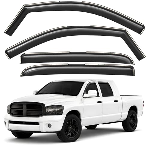Window Deflectors Smoke Tinted in (For RAM 02-08 MegaCab)