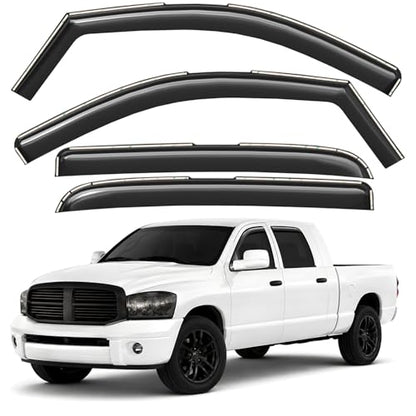 Window Deflectors Smoke Tinted in (For RAM 02-08 MegaCab)