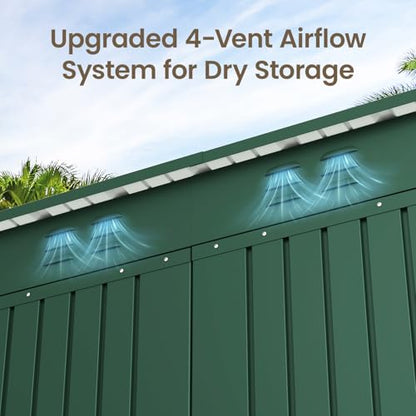 6' x 4' Outdoor Storage Shed (green / 6' x 4')