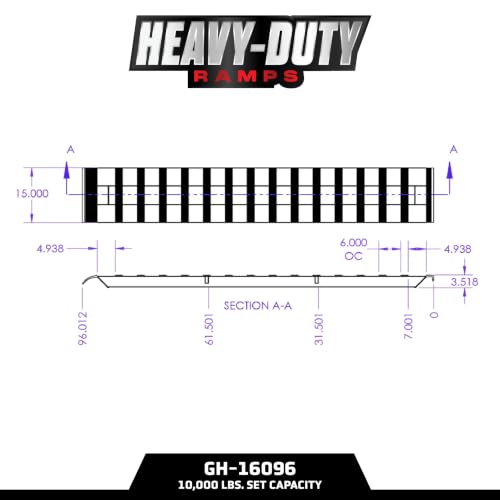 Heavy Duty Aluminum Loading Ramps (8')