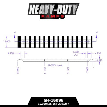 Heavy Duty Aluminum Loading Ramps (8')