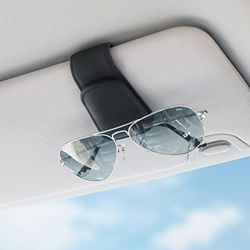 Sunglass Holder for Car Sun Visor Magnetic Sunglasses Clip (Black)