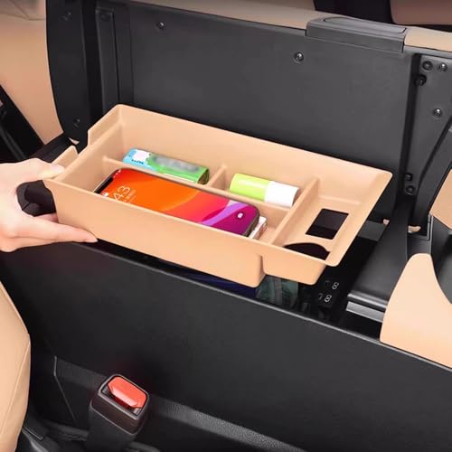 Central Control Armrest Box Storage Box for Lexus ES 21+ (Brown)