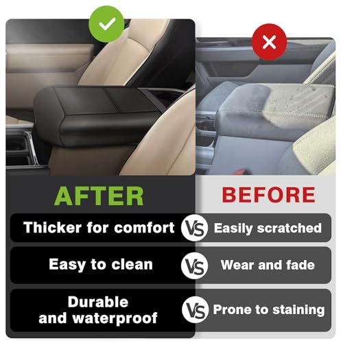 Armrest Cover for Ford F250 F350 F450 2023 (4) 23+ |F250/F350/F450| Bucket Seat, +Thick)