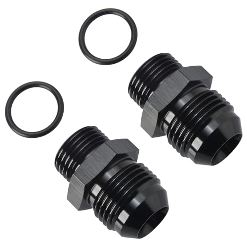 12AN Male Flare to 10AN ORB O (12AN to 10AN ORB / Black - 2PCS)