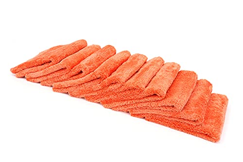 Korean Plush Premium Edgeless Microfiber Detailing Towels (Orange)
