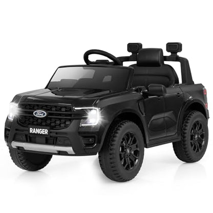 Ride On Car 12V Licensed Ford Ranger Electric Vehicle for Kids (Black / 41.5” x 25” x 24”)