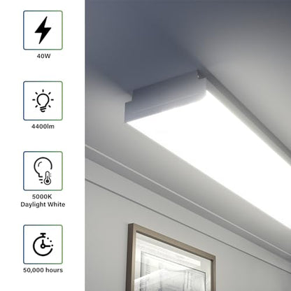 4FT LED Wraparound 40W Shop Lights for Garage (5000K / 40W)