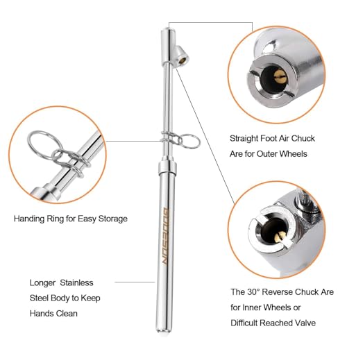 Heavy Duty Tire Pressure Gauge 10 (Silver / 1pack)