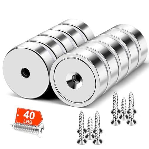 Round Magnets with Hole 40LB Strong Rare Earth Neodymium Magnets
