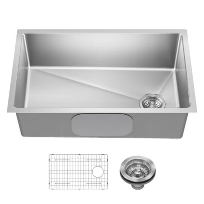 Fairlane 30 in Undermount Single Bowl Stainless Steel Kitchen Sink (29.5 Inch / Single Bowl — Undermount)