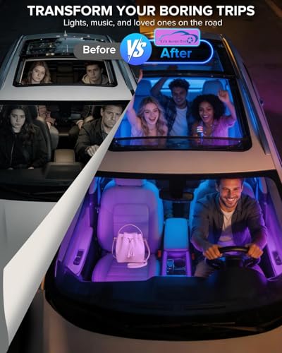 Car Interior LED Lights (APP RGB 2 Lines)