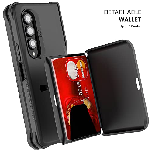 Exec Wallet Case for Galaxy Z Fold 4 with Magnetic Credit Card Holder (Galaxy Z Fold 4 / Black)