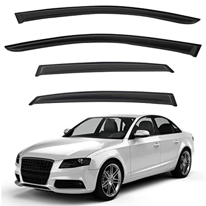 4pcs Window Visors Rain Guards for 2009 (2009-2016 B8 A4/A4 Quattro/S4)