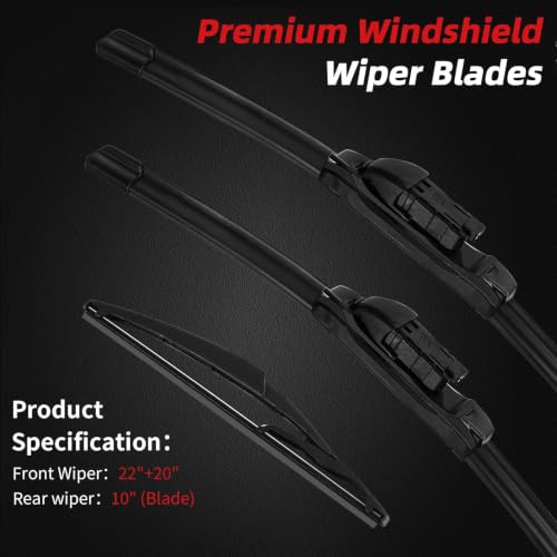 Windshield Wiper Blades Replacement for Jeep Renegade 2015 (22"+20"+10")
