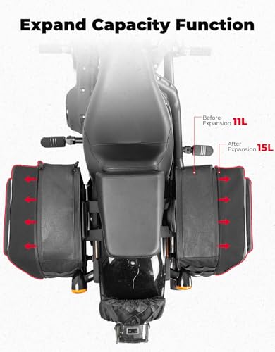 Motorcycle Saddlebags Expandable 22