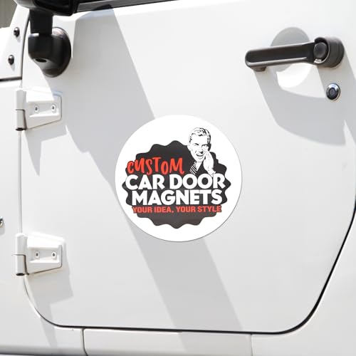 Custom Car Magnet Signs for Advertising and Promotion (12" Round)