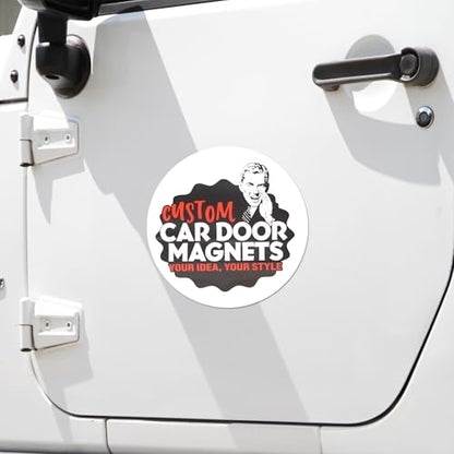 Custom Car Magnet Signs for Advertising and Promotion (12" Round)