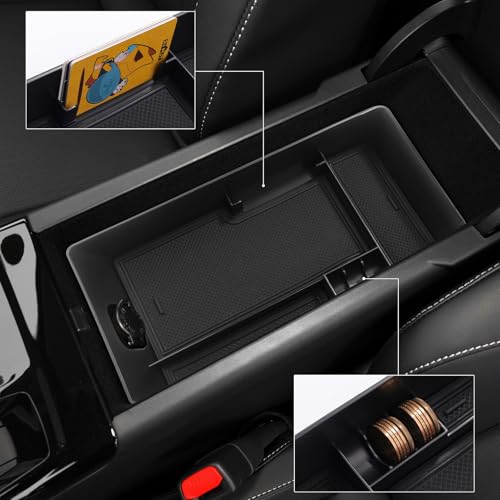 2PCS Center Console Organizer for Toyota Camry 2025 2026 (Black 2pcs)