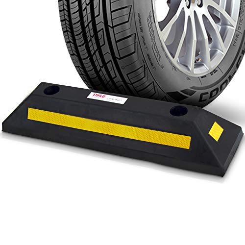 Curb Garage Vehicle Floor Stopper for Parking Safety 1PC Heavy Duty Rubber Parking Lot Driveway Stopper (Single Pack)