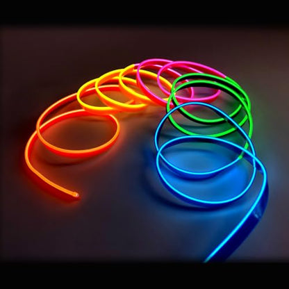El Wire Mutilcolor Interior Car LED Strip Lights (Mutilcolor / 3 M)