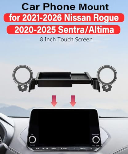 Car Phone Holder for Nissan Rogue 2021 (for Rogue 2021-2026/Sentra/Altima 20-25(8" Screen))