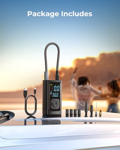 Tire Inflator Portable Air Compressor (Black)