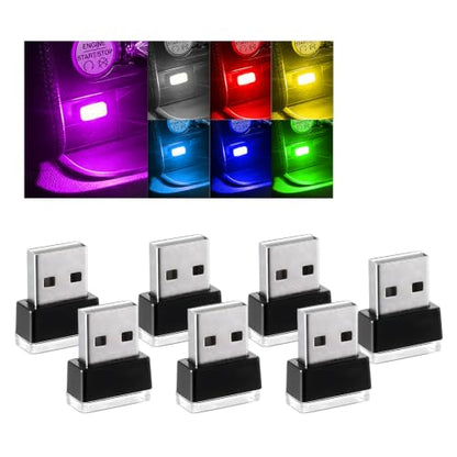 7 PCS USB LED Car Interior Atmosphere Lamp (Multi-Color)