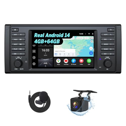 Head Unit 4+64GB Car Stereo for BMW 5 Series E39 1995 (E39 4+64GB)