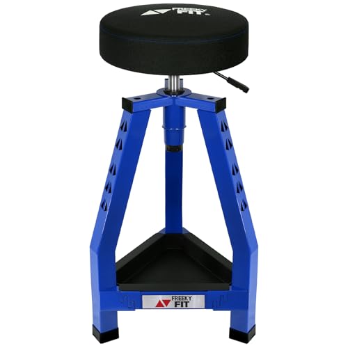 Adjustable Tall Shop Stool (Blue/30.7-33.07 Inch)