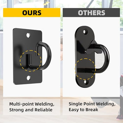 3 Pcs Wall Anchors for Resistance Bands (G Hooks-Black-3Pcs)