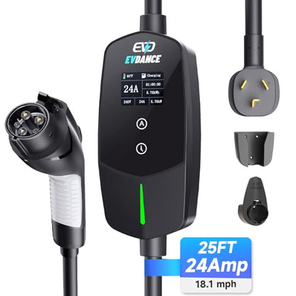 Level 2 EV Charger 24Amp 240V (NEMA 10-30 Plug)