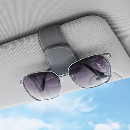 Sunglass Holder for Car Sun Visor Sunglasses Clip Car accessories (Gray)