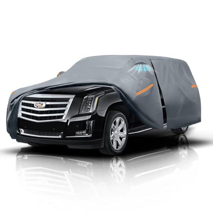 Large SUV Car Cover for Cadillac Escalade 100% Waterproof All Weather (SUV Car Cover / Custom Fit Cadillac Escalade)