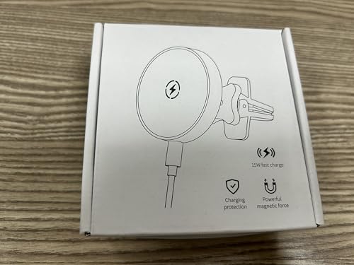 for Magsafe Car Mount Charger for Magnetic Wireless Charging for iPhone12 (Light Black)