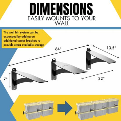 Wall Mounted Tote Rack Storage System