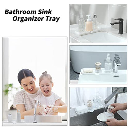 Silicone Soap Dish with Drain Spout (White / L(12"×4"))