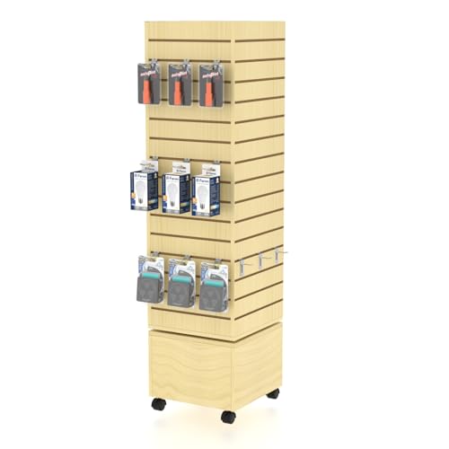Rotating Slatwall Display Rack (Maple)