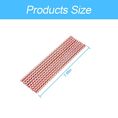 20PCS Bendable Car Air Vent Trim Strips (Red/Lattice)