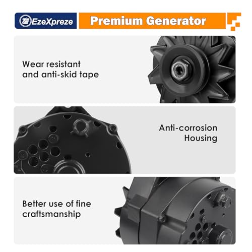 Ezexpreze 120A Upgraded 1 Wire GM Alternator New Self Exciting High Output 10SI SBC BBC for Chevy ADR0335 334 (7127-SE-B)