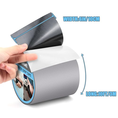 Rubber Grip Tape (4In x 10Ft / Gray)