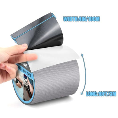 Rubber Grip Tape (4In x 10Ft / Gray)