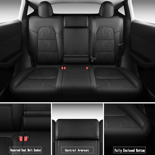Tesla Model Y Seat Cover Full Set (Black)