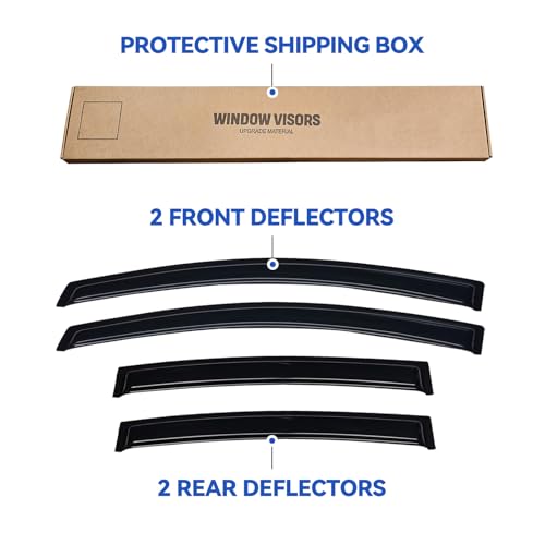 Window Visors Rain Guards for 2012 (2012-2020 Chevy Sonic Hatchback)