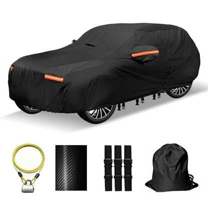 30 Layers SUV Car Cover for Automobiles All Weather Waterproof (Black / Fit SUV 191"-200")