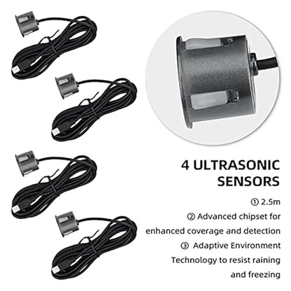 Parking Sensor Kit Backup Sensor Kit Reverse Sensor for Car 18 Color Options for Probes Adjustable Alarm Volume Professional Sensore de Reversa para Carro Safe Driving Assistant（Grey） (Grey)