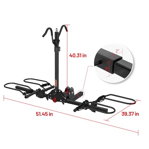 Foldable 2 Bike Rack (2-Bike Rack+200LBS (Hooks Design))